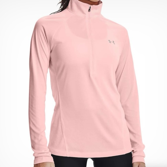 Under Armour Tops - Under Armour Long-sleeve T-shirt Tech 1/2 Zip - Twist in Pink Women’s SZ Medium